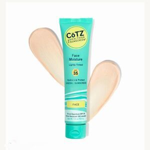 Cotz Face Moisture Mineral Sunscreen Lotion Lightly-Tinted SPF 35 1.5 oz. NEW